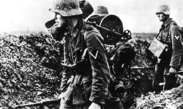 Infantería alemana durante la batalla