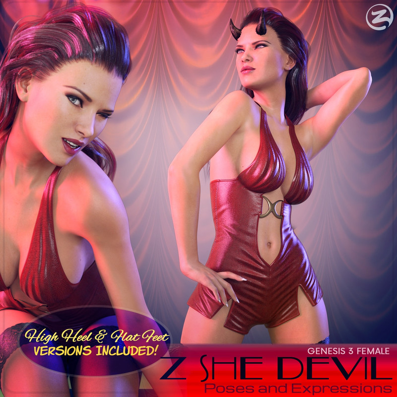 Z She Devil - Poses and Expressions for Genesis 3 Female / Victoria 7
