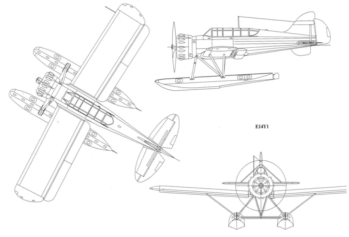 Yokosuka e14y1. Модель гидросамолета e14y1. M6a Seiran чертежи. Макет гидросамолета чертеж.