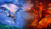 fantasy_drago_rosso_e_drago_blu
